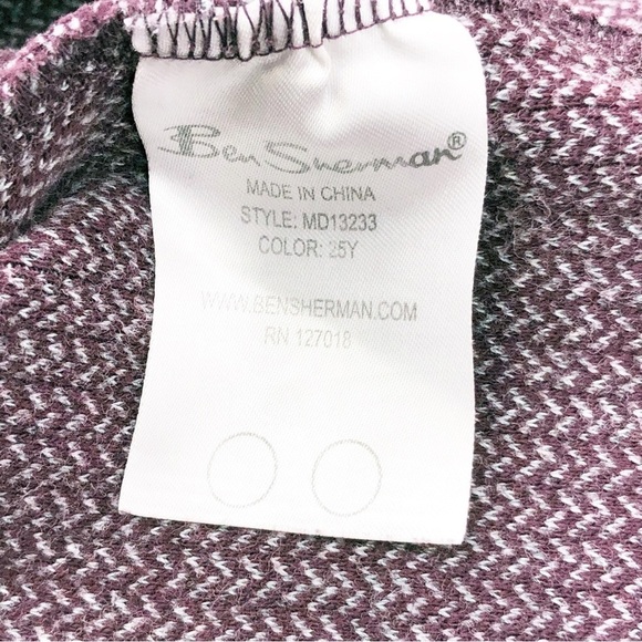 Ben Sherman Purple Quarter Zip Pullover Sweater Size L - Picture 7 of 12